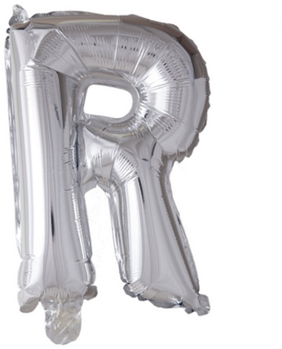 Folie Ballon Letter 16″ R - Zilver | 41 cm